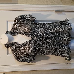 Bethany Sheer Ruffle Blouse Size XL